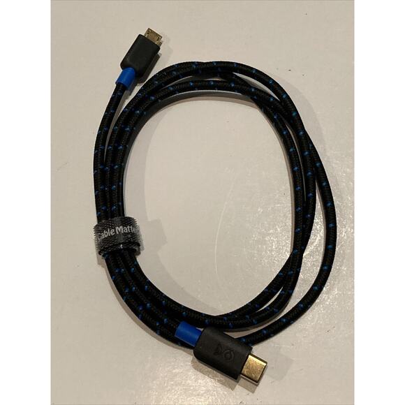 Cable Matters Braided USB C to Micro B USB Cable 1 m / 3.3 ft ‎201003-BLK-1m - Picture 3 of 6
